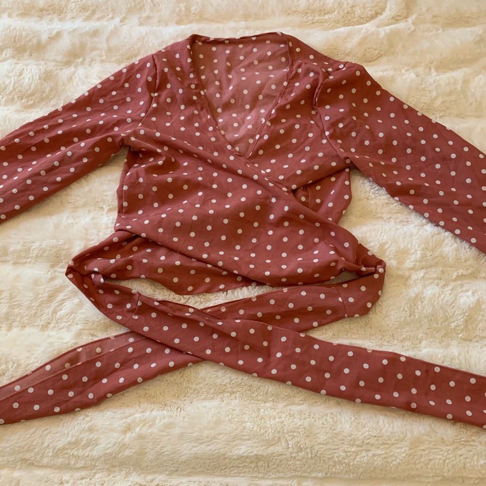 Polka Dot wrap top